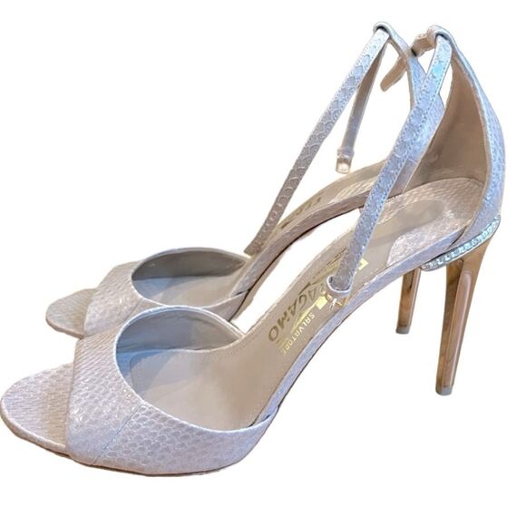 Salvatore Ferragamo Shoes - 🔥 Ferragamo heels. Open toe. Brand new with crystal and gold metallic heels.